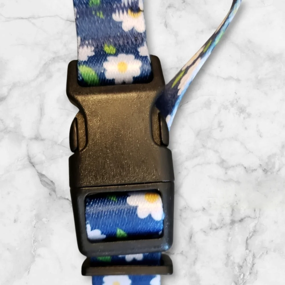 Daisy Blue Dog Collar with Removable Bow
